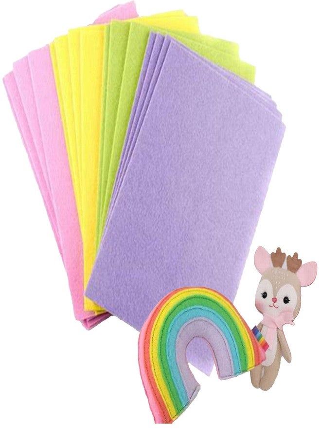 CANVASS Pack of 10 Bright A4 Size Multicolored Stiff Felt Sheet 21x31 cm 8x12 Inches (A4 Size, Pastel Colors) - Image 1